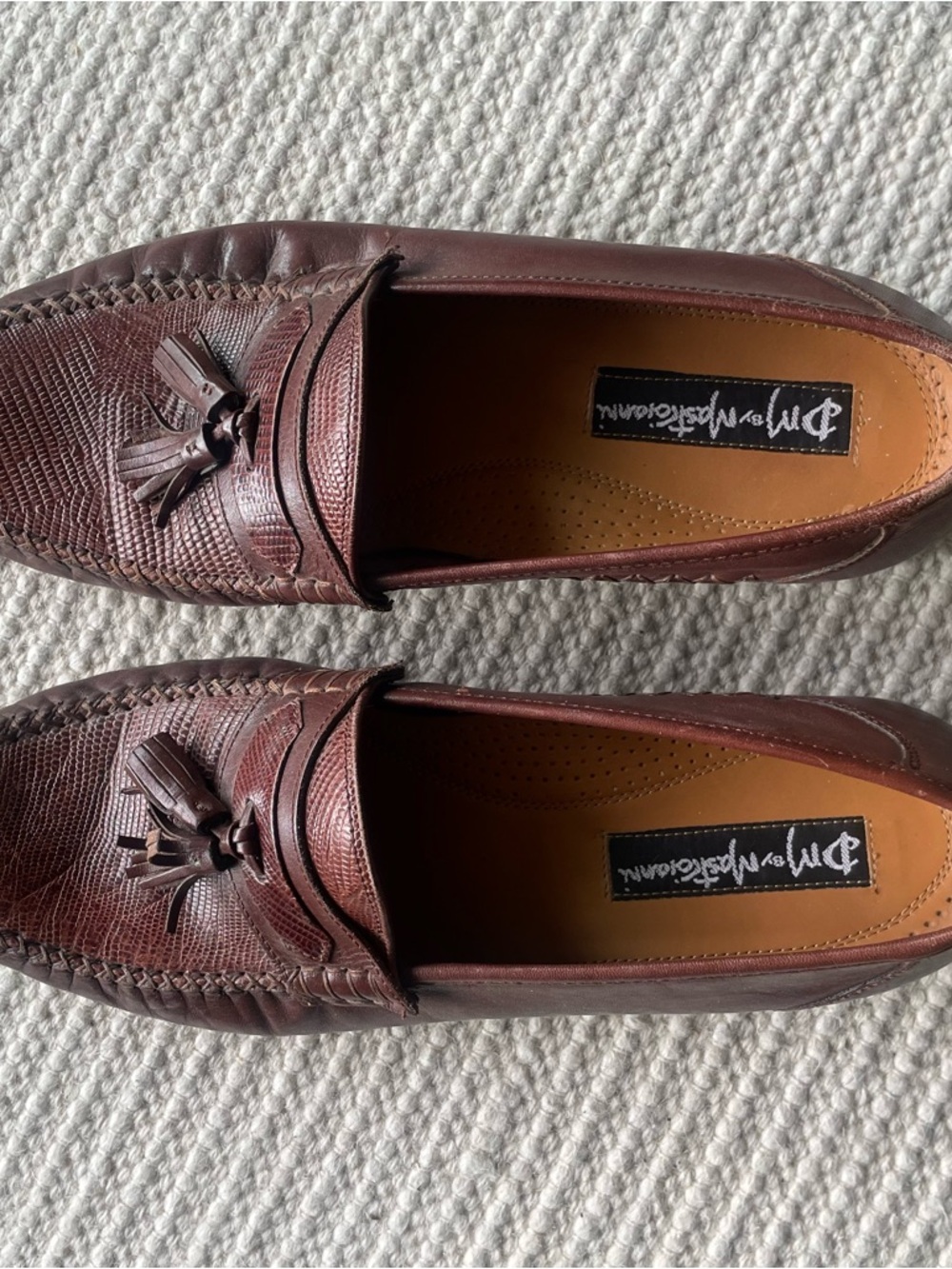 DM by Mastroianni Brown Tassel Slip-On Loafers - Men's